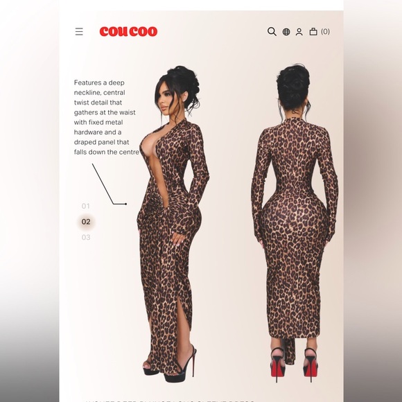 COUCOO Leopard Print Dress - Picture 2 of 4